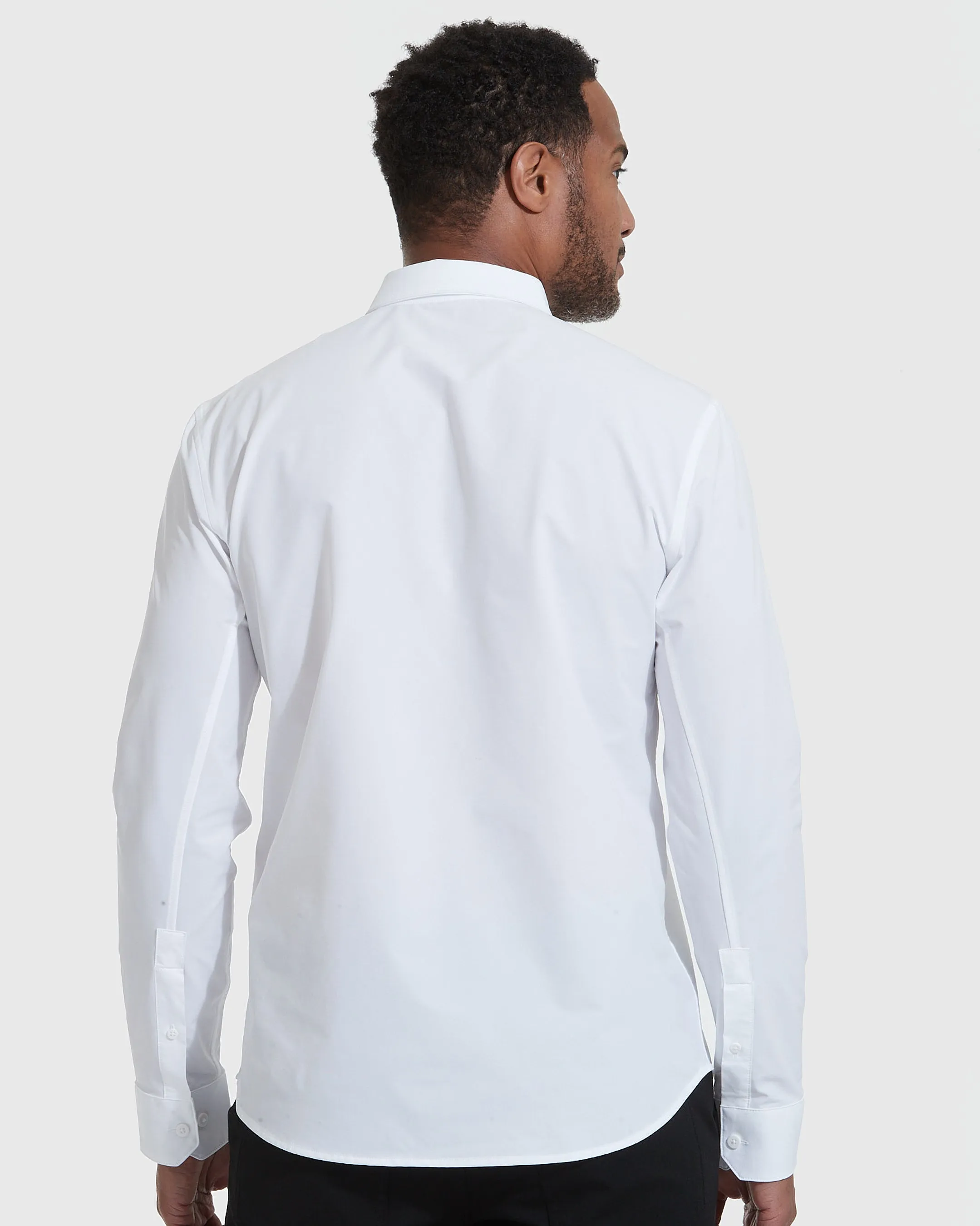 White Commuter Long Sleeve Shirt sold by True Classic product image thumbnail 4