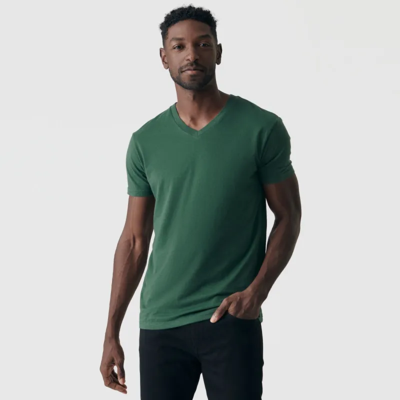 Hunter Green V-Neck Tee sold by True Classic