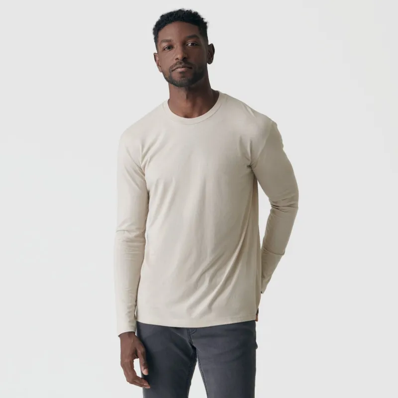 Sandstone Long Sleeve Crew Neck sold by True Classic