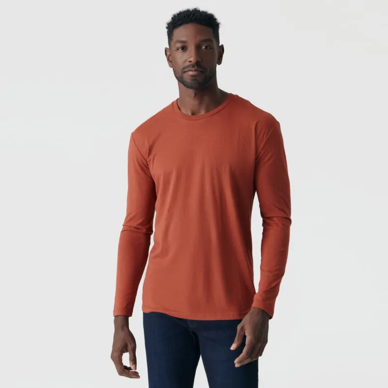 Rust Long Sleeve Crew Neck sold by True Classic