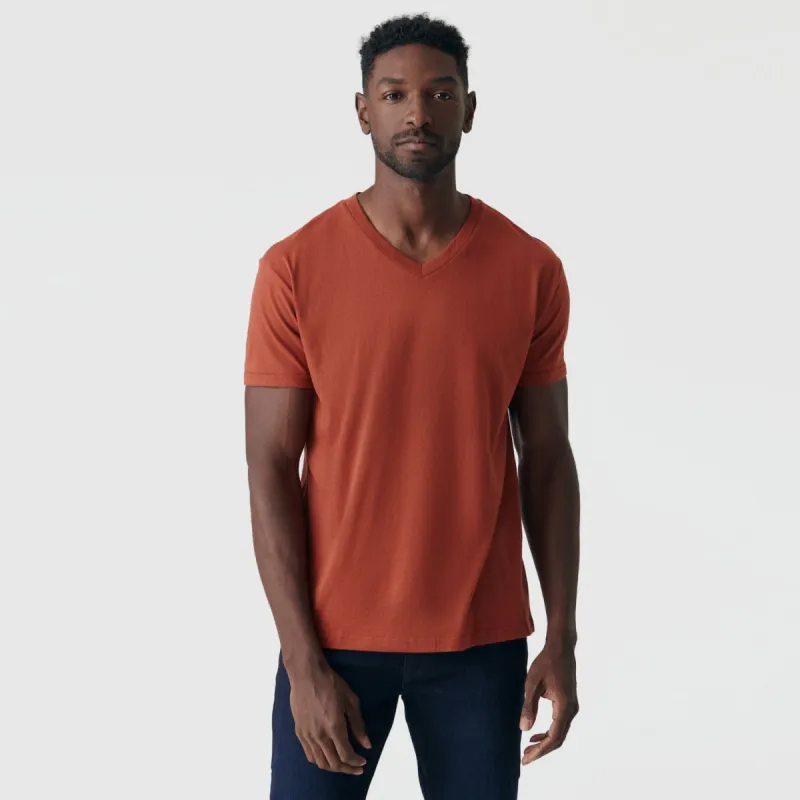Rust V-Neck Tee sold by True Classic