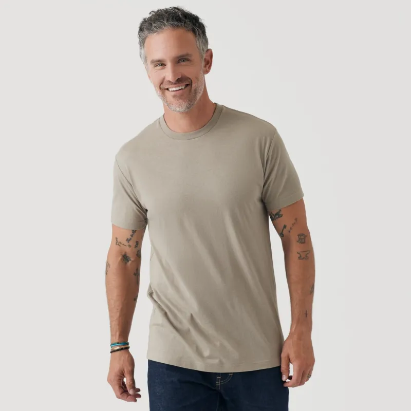 Military Beige Crew Neck T-Shirt sold by True Classic