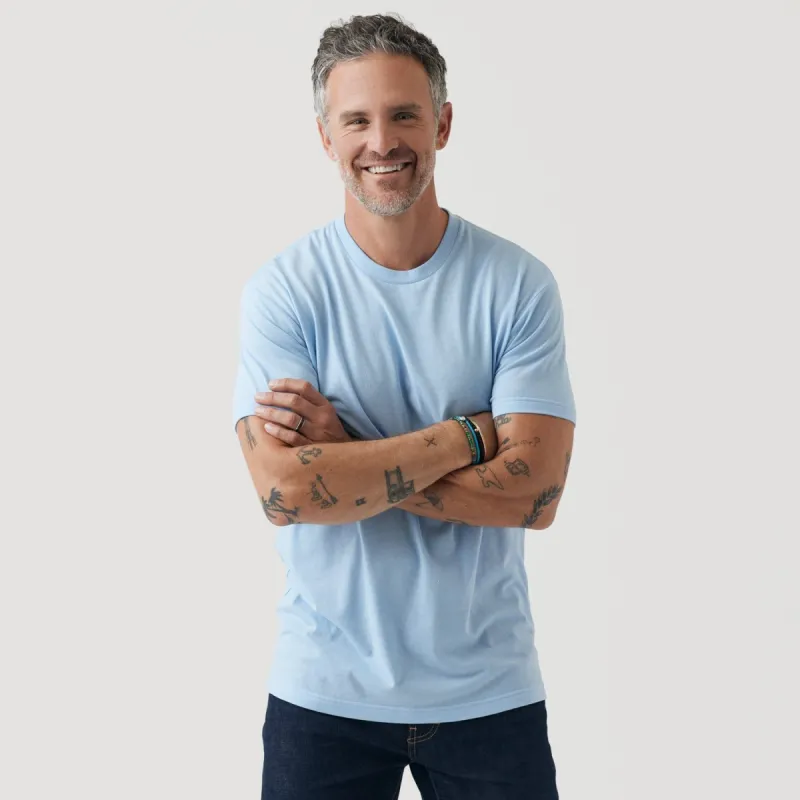 Oxford Blue Crew Neck T-Shirt made by True Classic