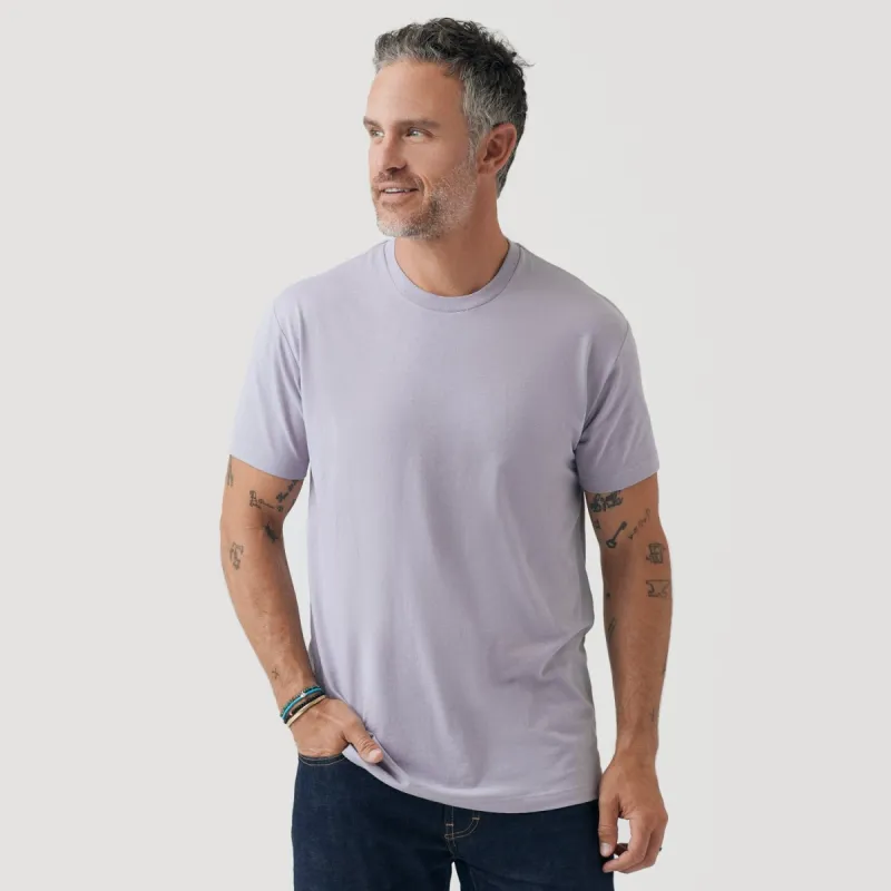 Lilac Gray Short Sleeve Crew Neck Tee sold by True Classic
