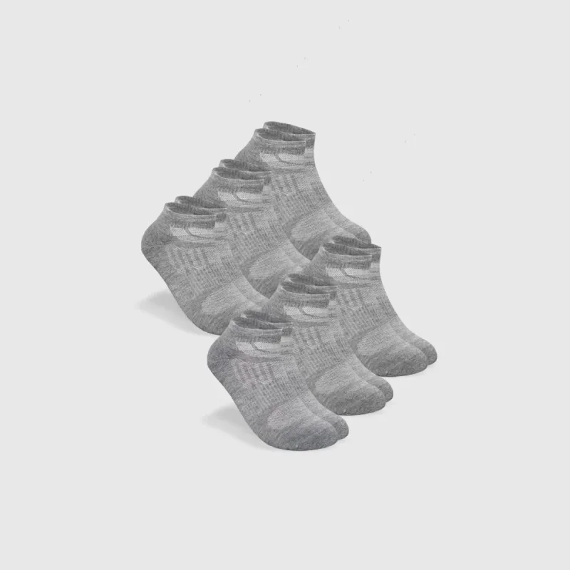 Heather Gray Ankle Socks 6-Pack sold by True Classic
