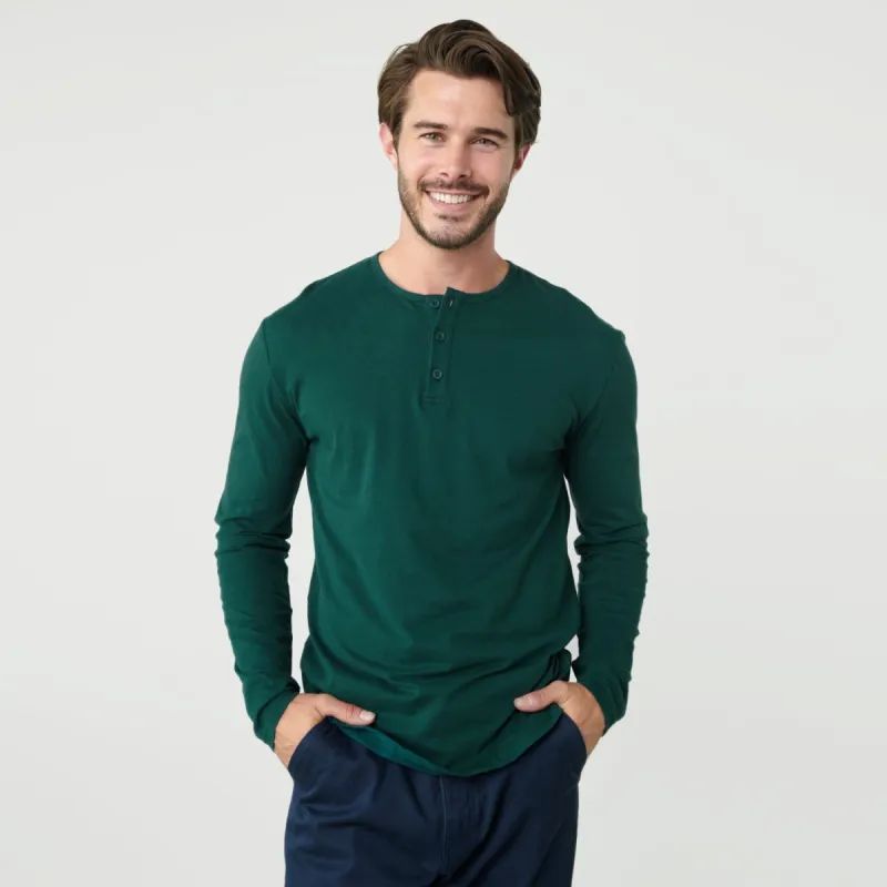 Emerald Long Sleeve Henley made by True Classic