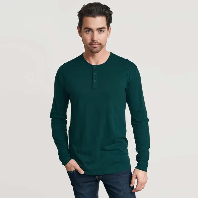 Forest Green Long Sleeve Henley sold by True Classic