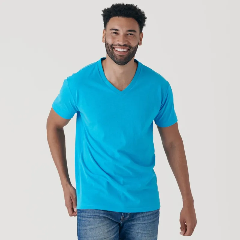Turquoise V-Neck T-Shirt sold by True Classic