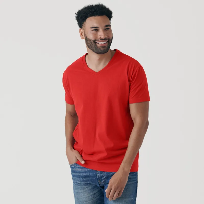 True Red V-Neck T-Shirt sold by True Classic