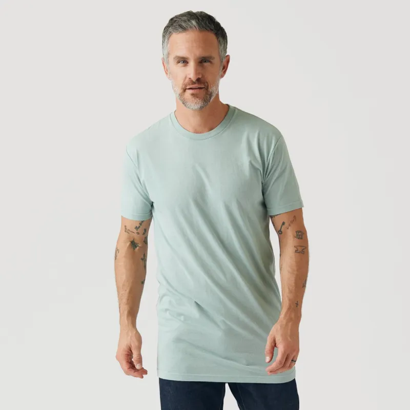 Sage Tall Round Hem Crew Neck T-Shirt sold by True Classic
