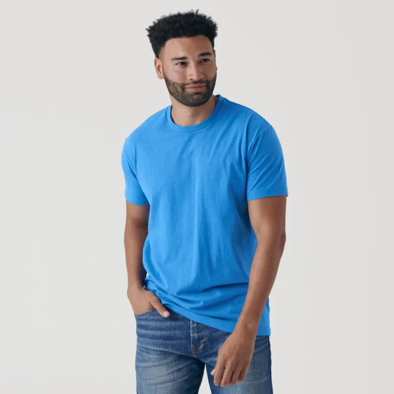 Periwinkle Blue Crew Neck T-Shirt sold by True Classic