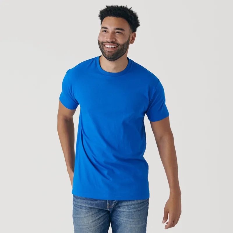 Electric Blue Crew Neck T-Shirt sold by True Classic