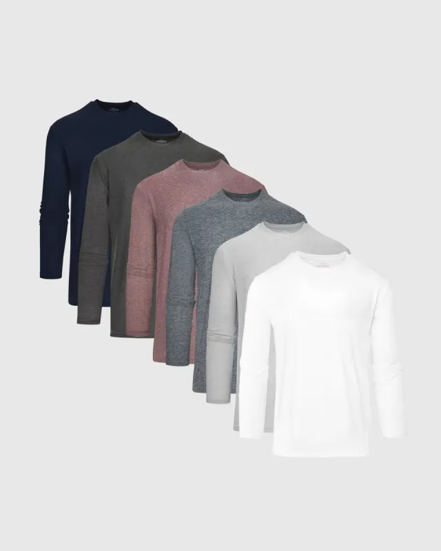 Essential Active Long Sleeve Crew 6-Pack sold by True Classic
