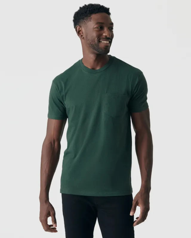 Forest Green Pocket Crew Tee sold by True Classic