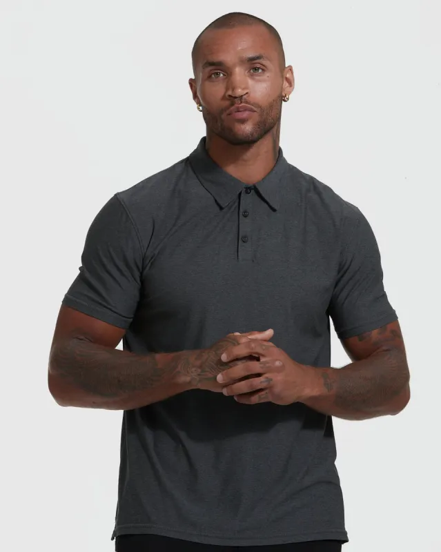 Charcoal Heather Gray Active Polo sold by True Classic
