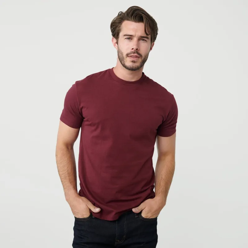 Burgundy Crew Neck T-Shirt sold by True Classic