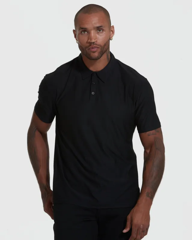 Black Active Polo sold by True Classic