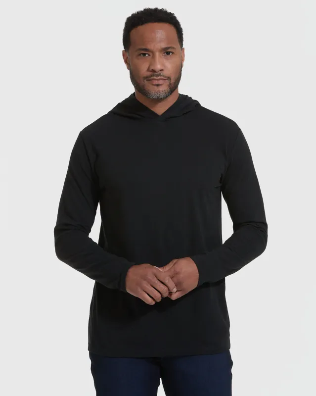 Black Hooded Long Sleeve T-Shirt sold by True Classic