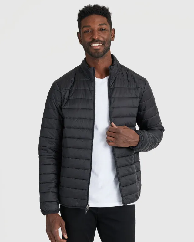 Black Puffer Jacket sold by True Classic