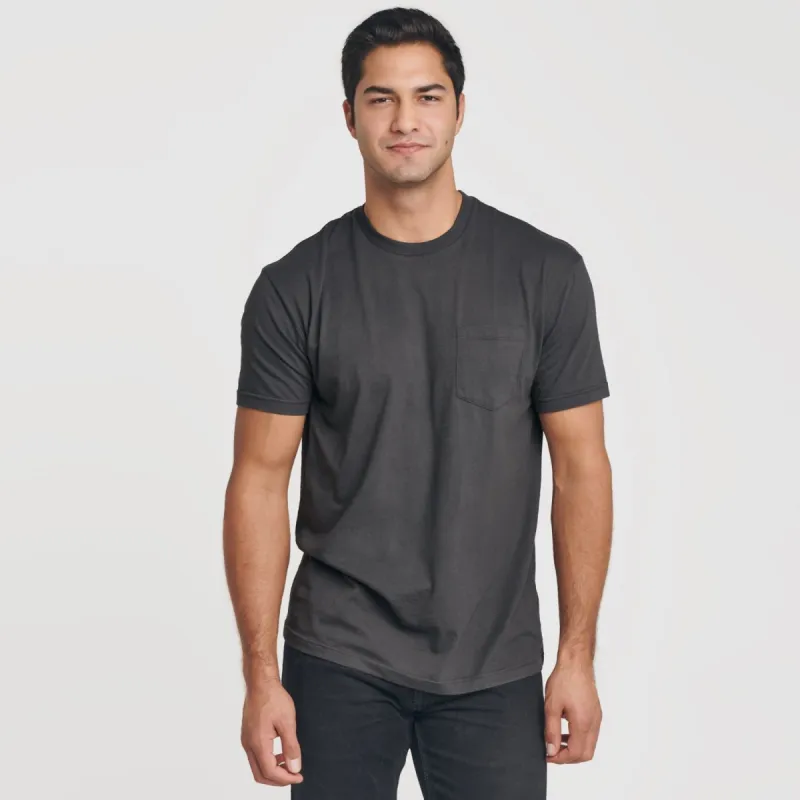 Carbon Pocket Crew Tee sold by True Classic
