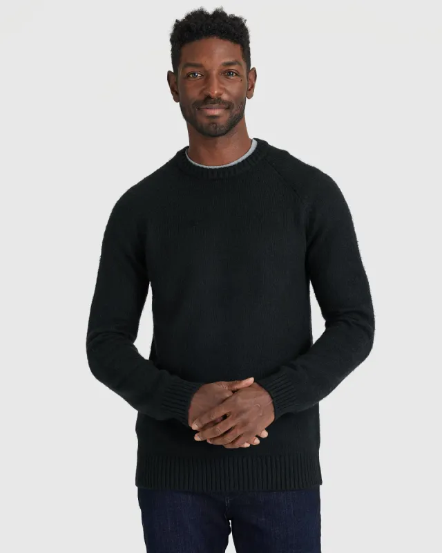 Black Crew Neck Sweater sold by True Classic