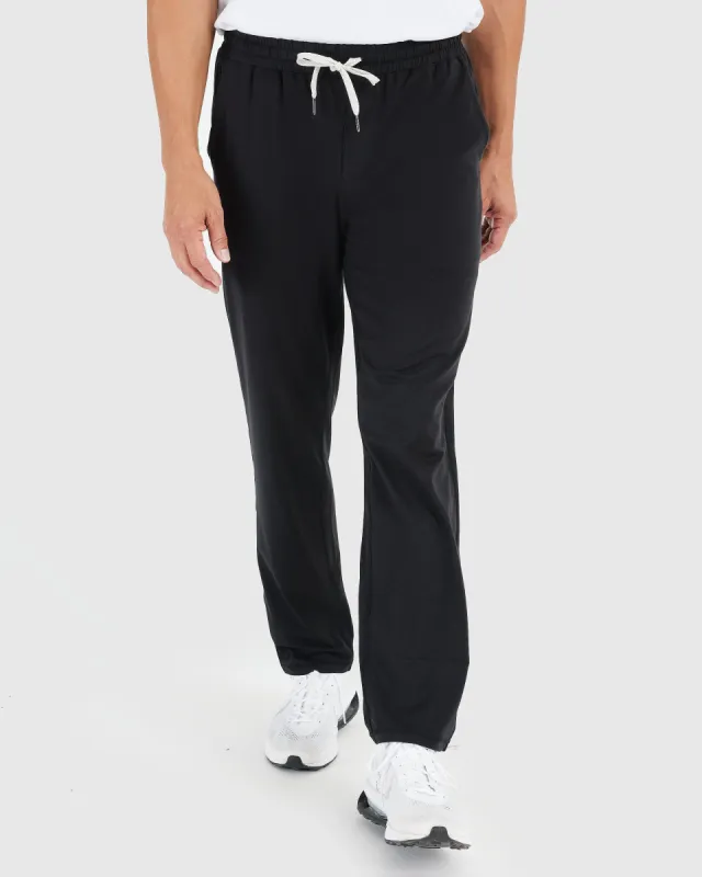 Black Active Comfort Straight Leg Pant sold by True Classic