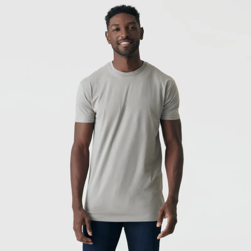 Iron Gray Tall Round Hem Crew Neck T-Shirt sold by True Classic