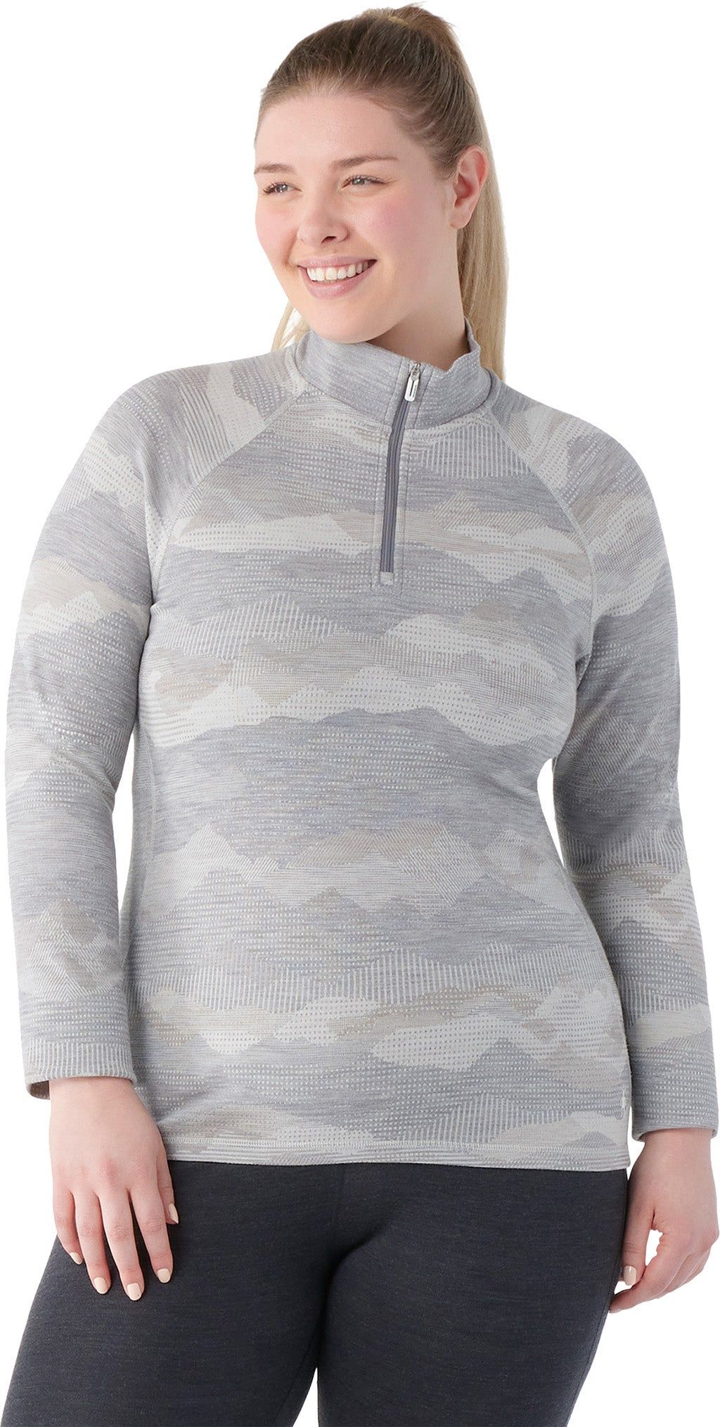 Classic Thermal Merino Plus Size 1/4 Zip Base Layer - Women's|-|Couche de base à glissière 1/4 thermique en laine mérinos classique grande taille - Femme sold by Altitude Sports product image thumbnail 2