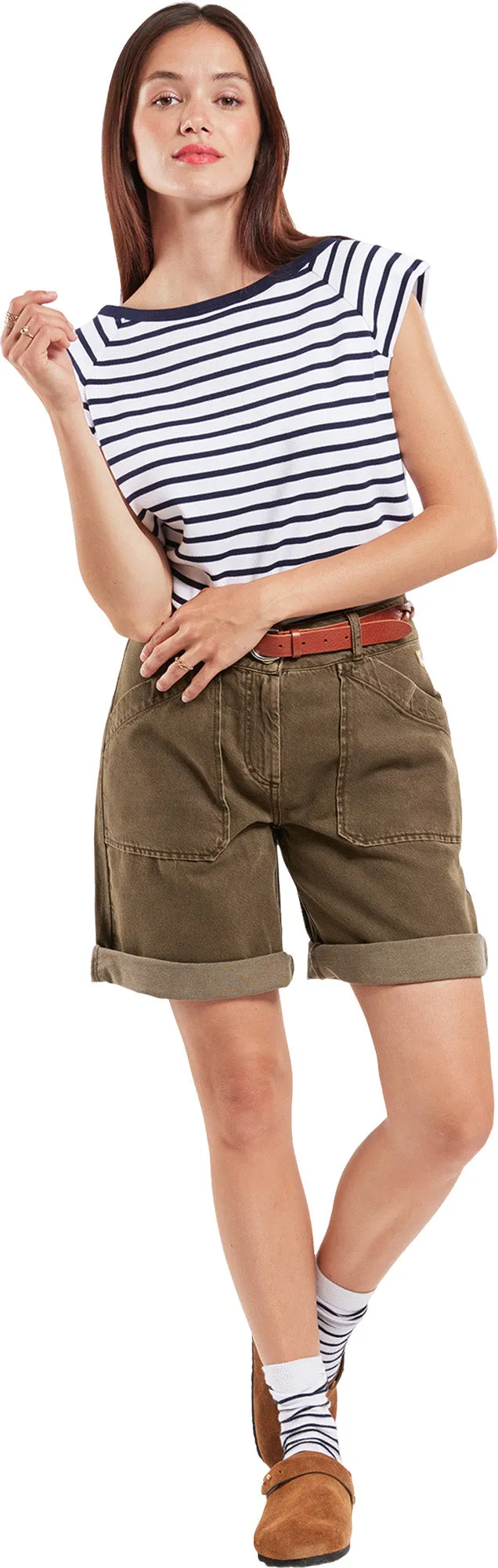 Light Cotton Breton T-Shirt - Women's|-|Marinière en coton léger - Femme sold by Altitude Sports product image thumbnail 3