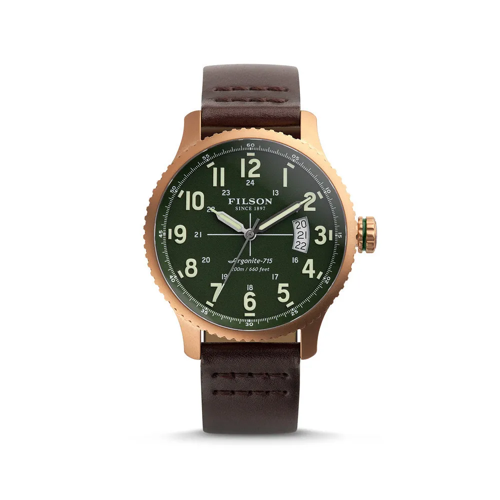 The Mackinaw Field - Brown Bridle Leather Strap|-|The Mackinaw Field - Bracelet brun de cuir à bride sold by Altitude Sports