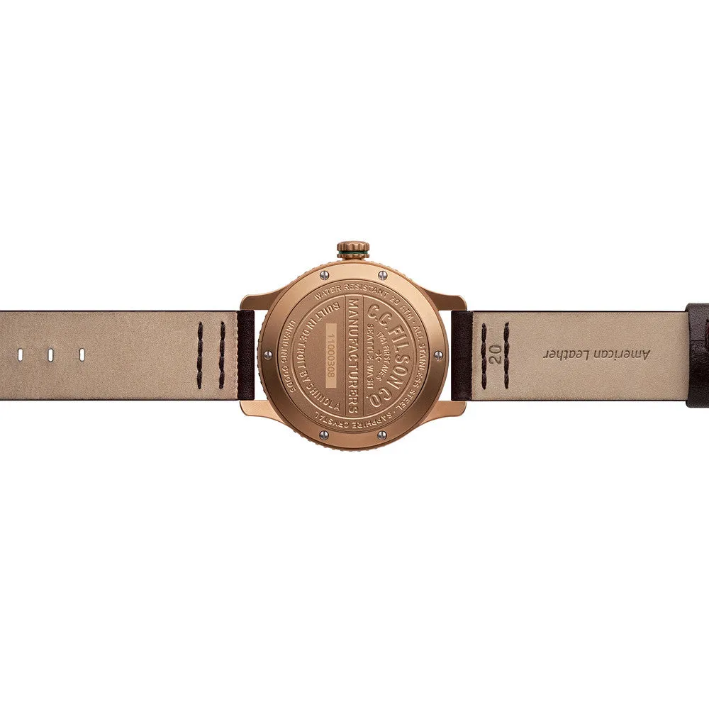 The Mackinaw Field - Brown Bridle Leather Strap|-|The Mackinaw Field - Bracelet brun de cuir à bride sold by Altitude Sports product image thumbnail 2