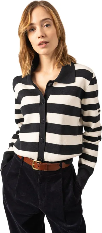 Galway Striped Cardigan - Women's|-|Gilet rayé Galway - Femme made by Saint James