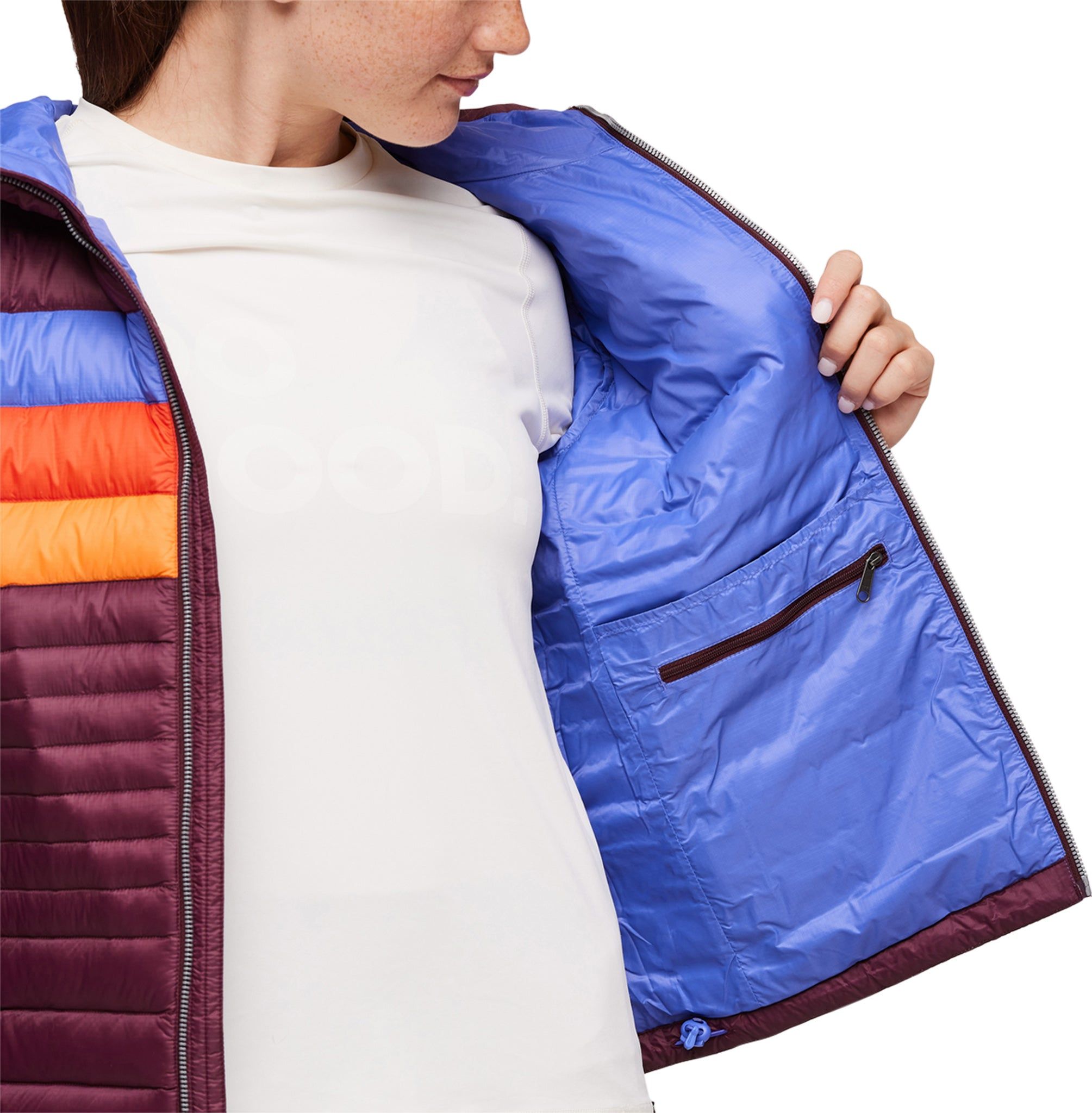 Fuego Plus Size Down Hooded Colorblock Jacket - Women's|-|Manteau couleurs contrastantes à capuchon en duvet grande taille Fuego - Femme sold by Altitude Sports product image thumbnail 3