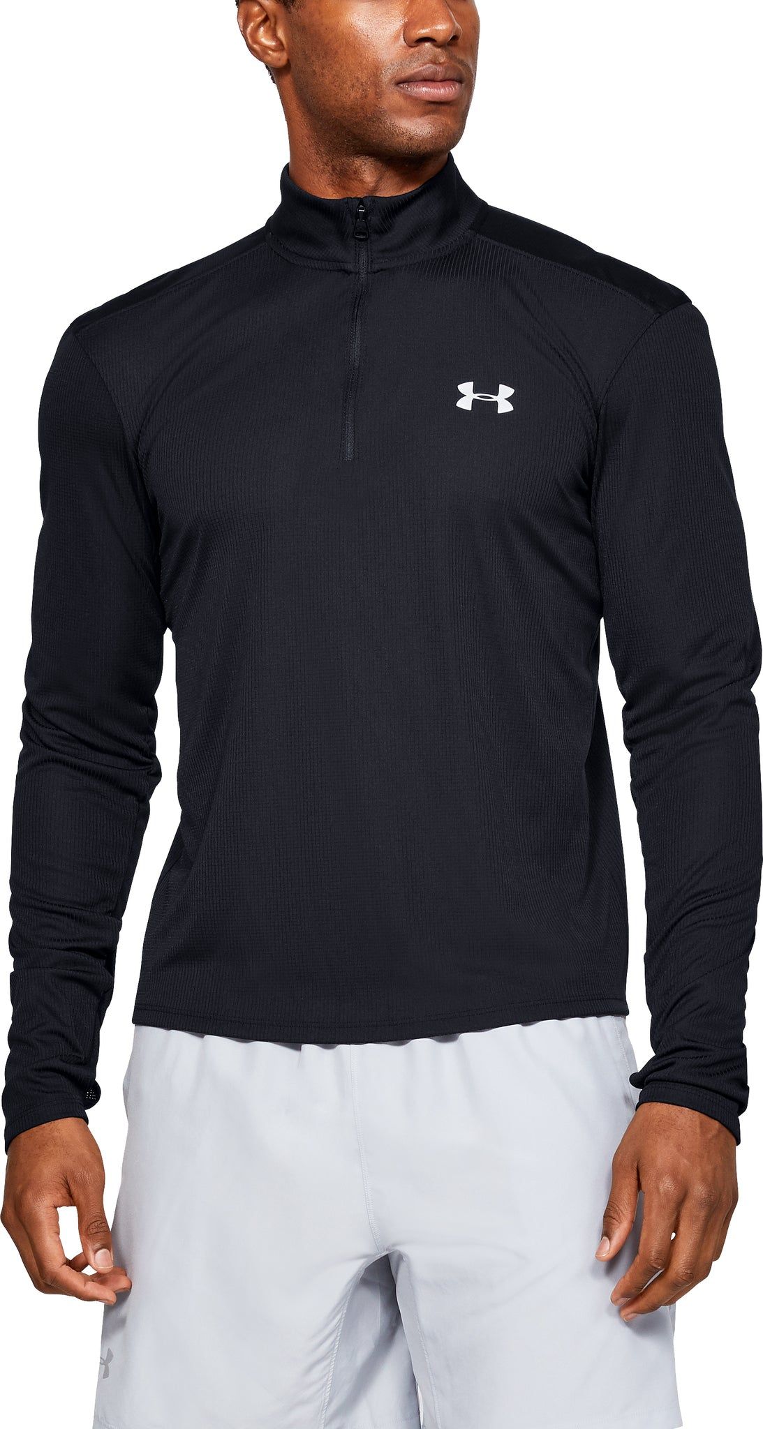 Men's UA Speed Stride 1/4 Zip Long Sleeve Tee|-|T-shirt à manches longues et glissière 1/4 UA Speed Stride Homme sold by Altitude Sports product image thumbnail 4