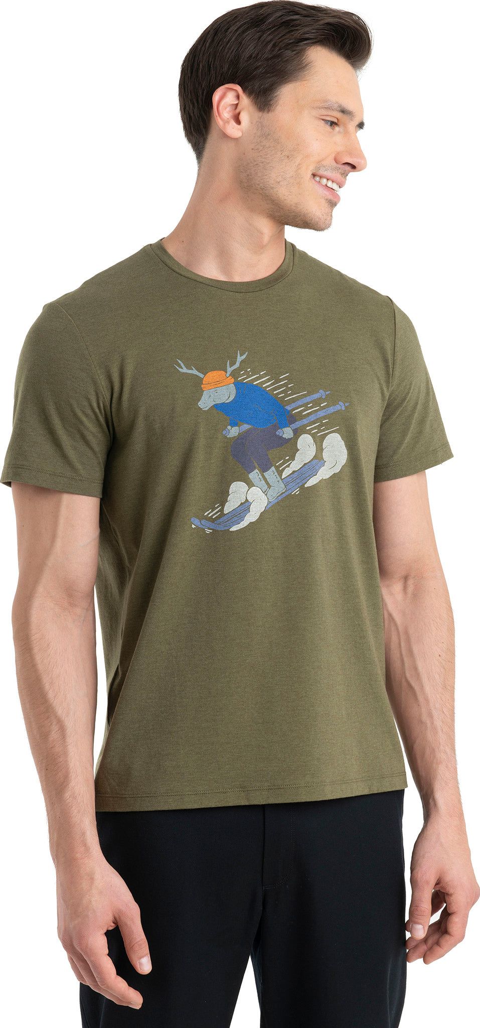 Central Classic Merino Ski Rider Short Sleeve T-Shirt - Men's|-|T-shirt à manches courtes en laine mérinos classique Ski Rider Central - Homme sold by Altitude Sports product image thumbnail 5