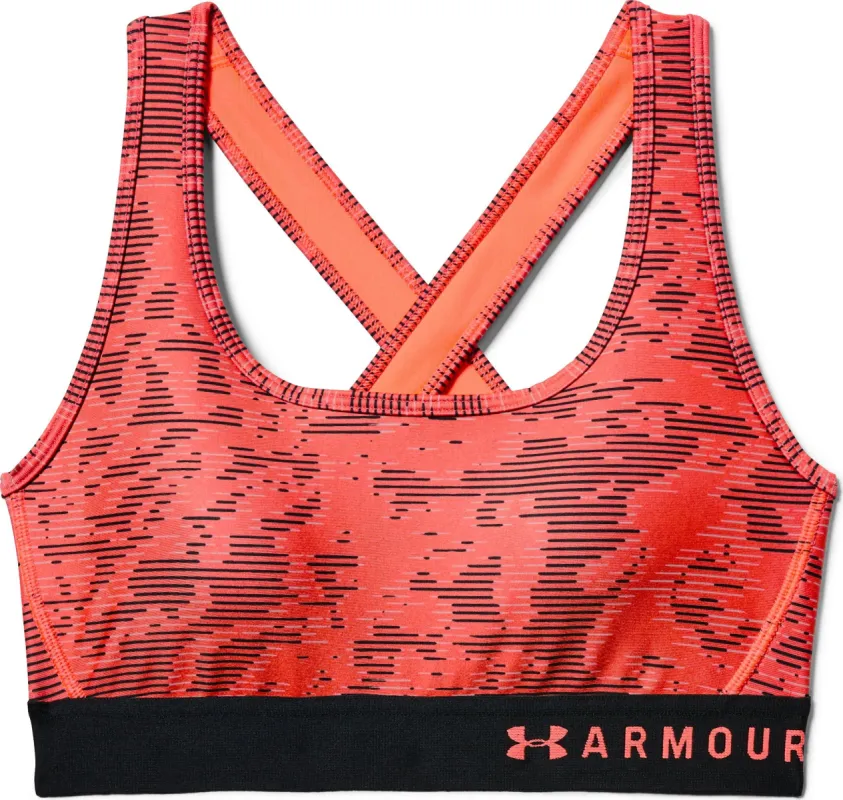 Women's Armour Mid Crossback Print Sport Bra|-|Soutien-gorge de sport Croisé au dos, imprimé Armour Mid Femme sold by Altitude Sports