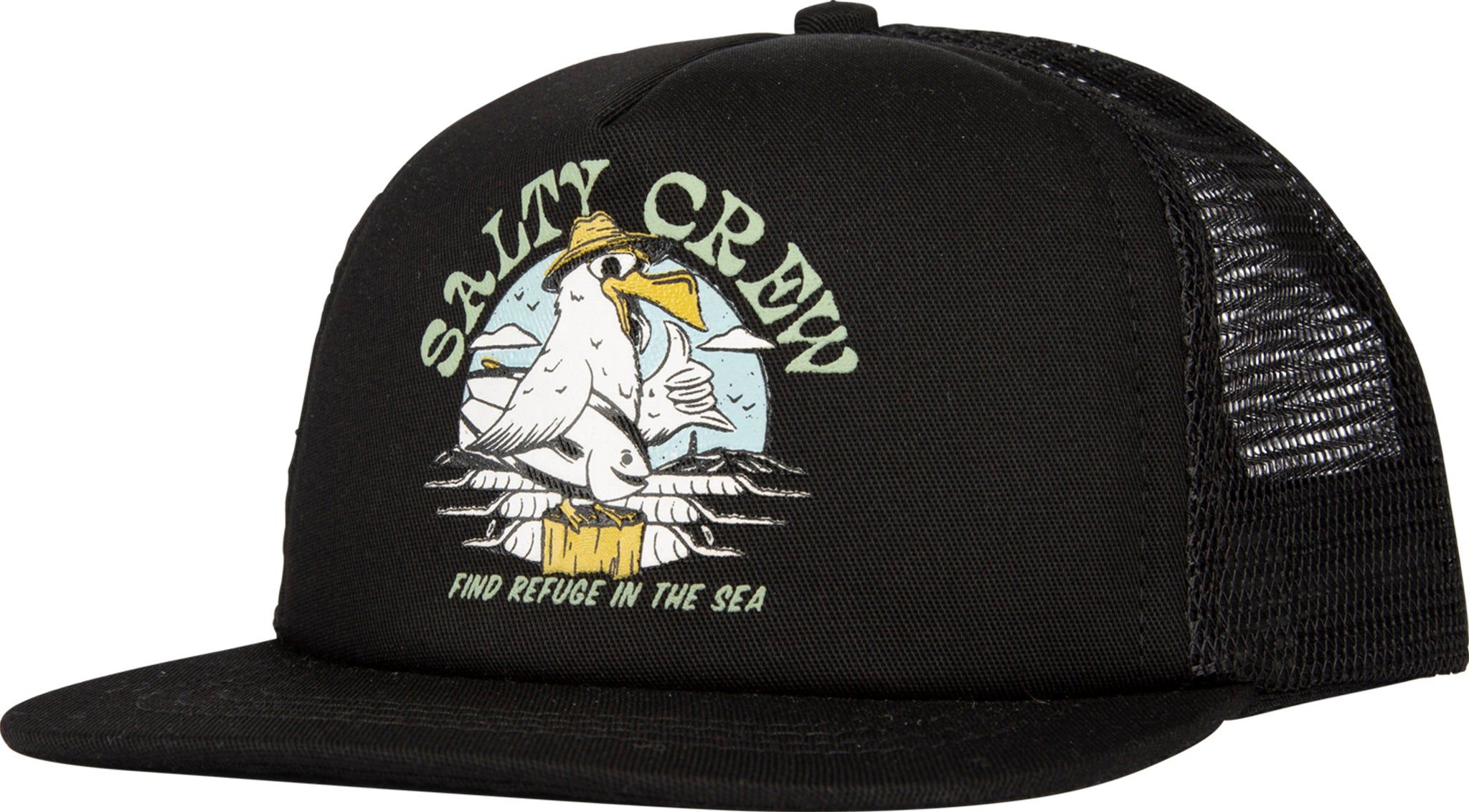 Casquette trucker snapback avec drapeau américain effet vieilli Pêche