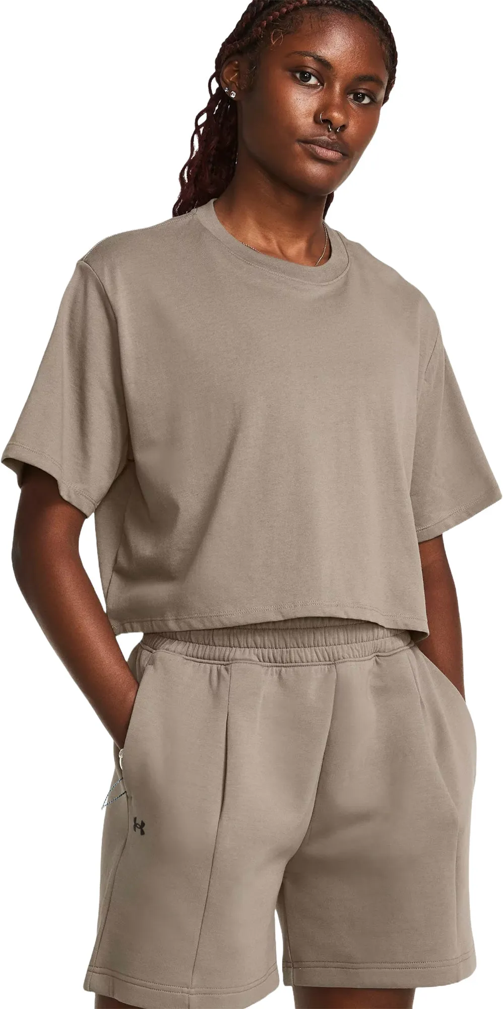 UA Campus Boxy Crop Short Sleeve - Women's|-|Haut court à manches courtes UA Campus Boxy - Femme sold by Altitude Sports product image thumbnail 4