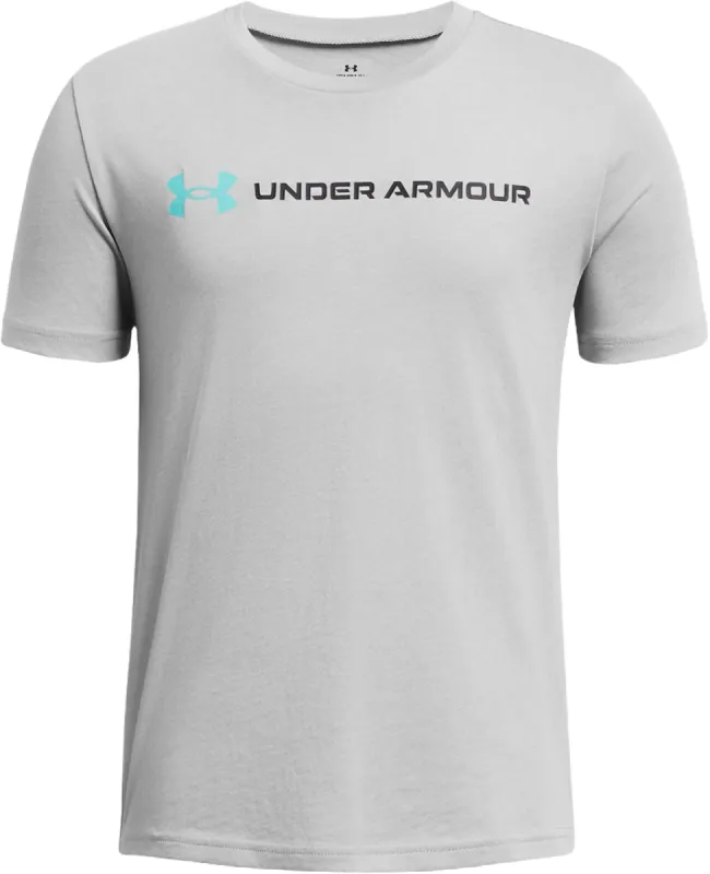 UA Logo Wordmark Short Sleeve T-shirt - Boys|-|T-shirt à manches courtes UA Logo Wordmark - Garçon sold by Altitude Sports