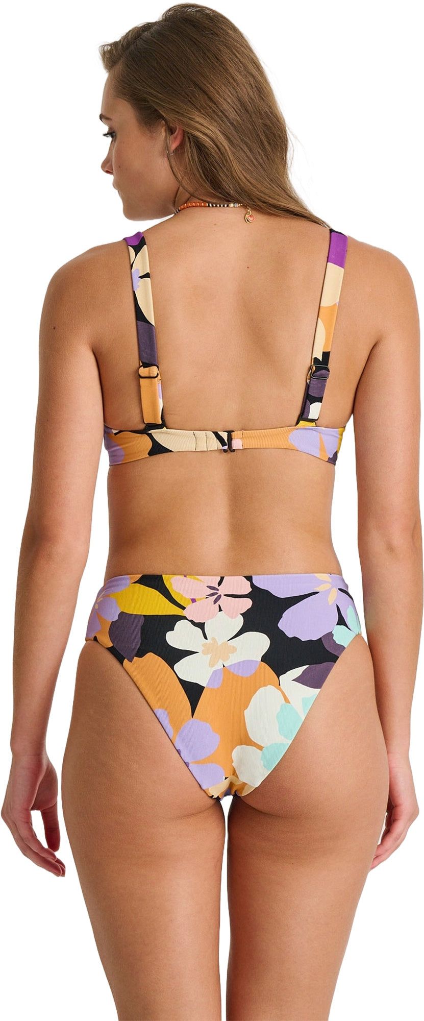 Aqua Bloom Recycled Retro High Waist Bikini Bottom - Women's|-|Bas de bikini taille haute recyclé rétro Aqua Bloom - Femme sold by Altitude Sports product image thumbnail 2