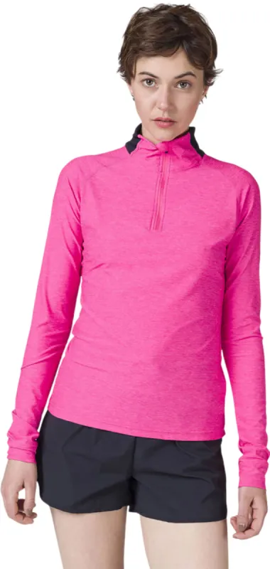 Melange Long Sleeve 1/2 Zip Hiking Pullover - Women's|-|Chandail de randonnée à demi-glissière à manches longues en mélange - Femme sold by Altitude Sports