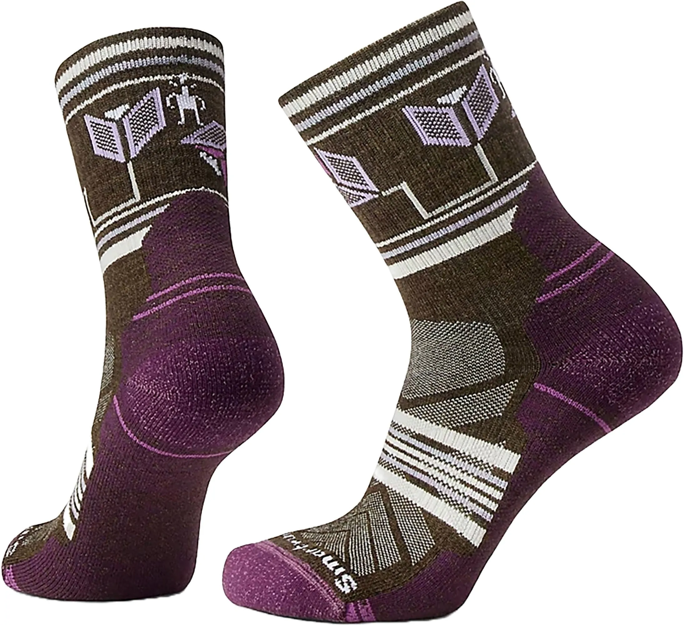 Hike Light Cushion Castle Peak Pattern Mid Crew Socks - Women's |-|Chaussettes mi-mollet Hike Light Cushion Castle Peak Pattern Mid - Femme sold by Altitude Sports product image thumbnail 2