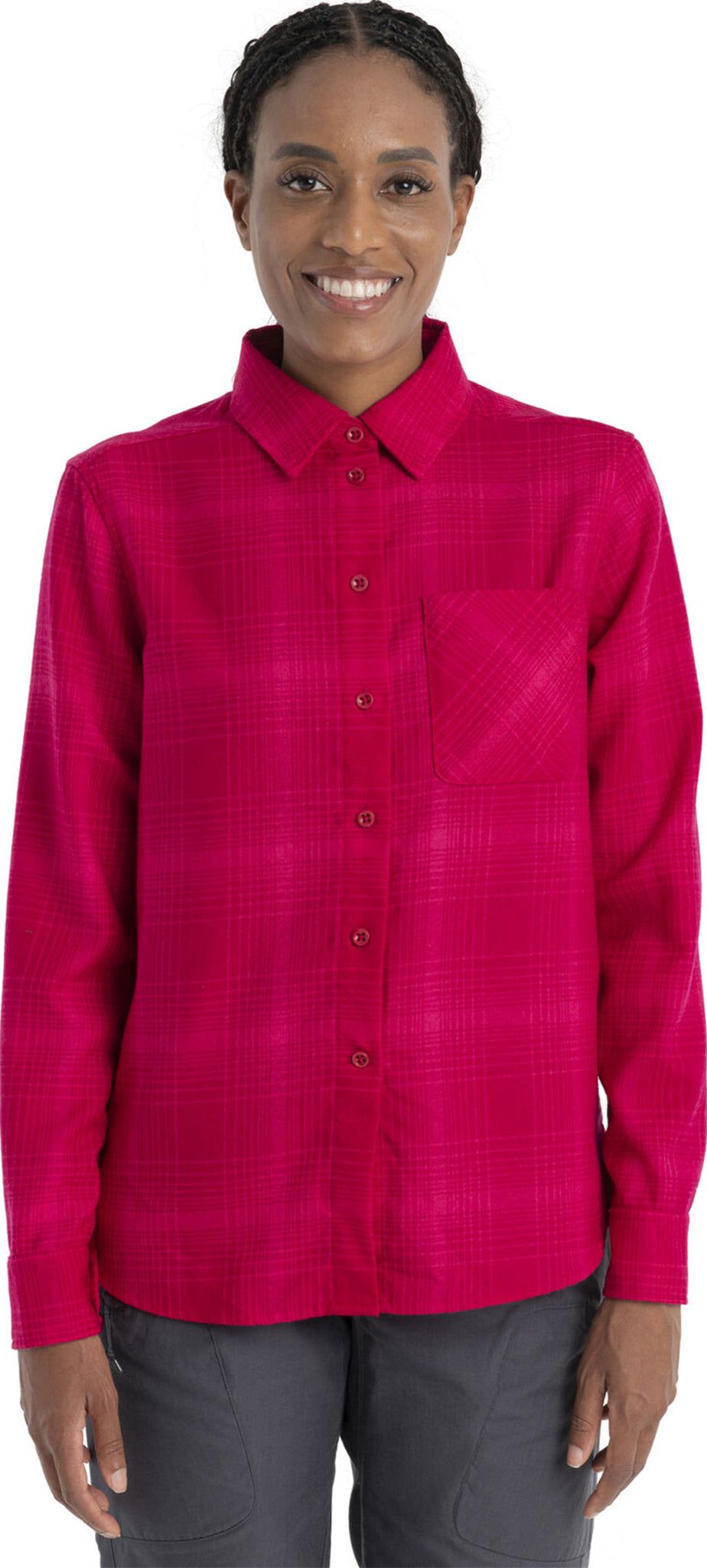 200 Dawnder Merino Long Sleeve Plaid Flannel Shirt - Women's |-|Chemise en flanelle à carreaux et manches longues en mérinos 200 Dawnder - Femme sold by Altitude Sports product image thumbnail 4