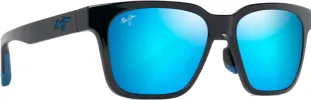 Punikai Sunglasses - Shiny Black - Blue Hawaii Lens|-|Lunettes de soleil Punikai sold by Altitude Sports