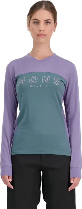 Redwood Enduro V-Neck Long Sleeve T-shirt - Women's|-|T-shirt à manches longues et col en V Redwood Enduro - Femme sold by Altitude Sports