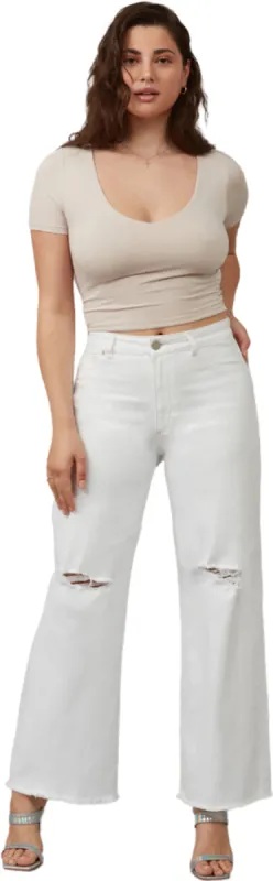 Milan High Rise Wide Leg Jeans - Women's|-|Jean à jambe large à taille haute Milan - Femme sold by Altitude Sports
