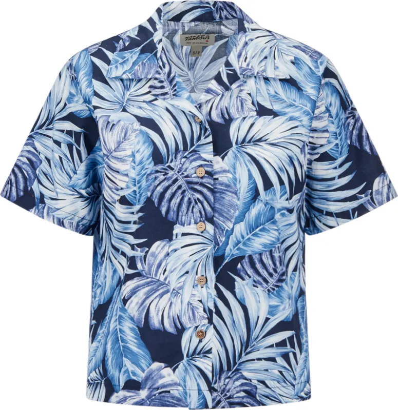 Aloha Shirt - Tropical Leaves Navy - Women's|-|Chemise Aloha - Tropical Leaves Navy - Femme sold by Altitude Sports