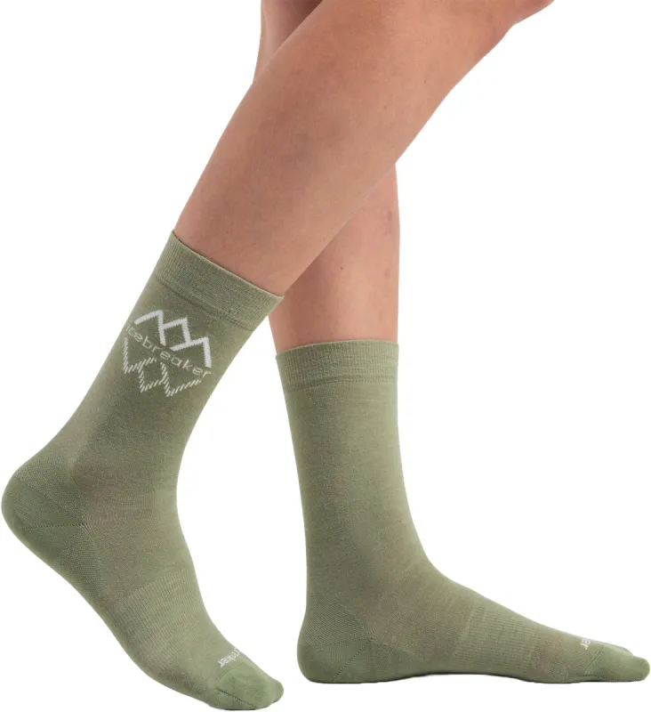 Merino Lifestyle Fine Gauge Crew Socks Icebreaker Logo Reflections - Women's|-|Chaussettes en laine mérinos fine Icebreaker Logo Reflections - Femme sold by Altitude Sports