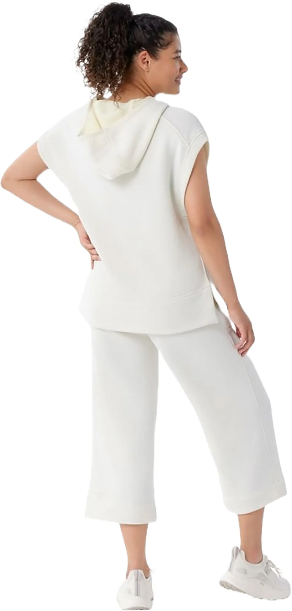 Recycled Terry Short Sleeve Hoodie Sweatshirt - Women's|-|Chandail à capuchon à manches courtes en tissu éponge recyclé - Femme sold by Altitude Sports product image thumbnail 3