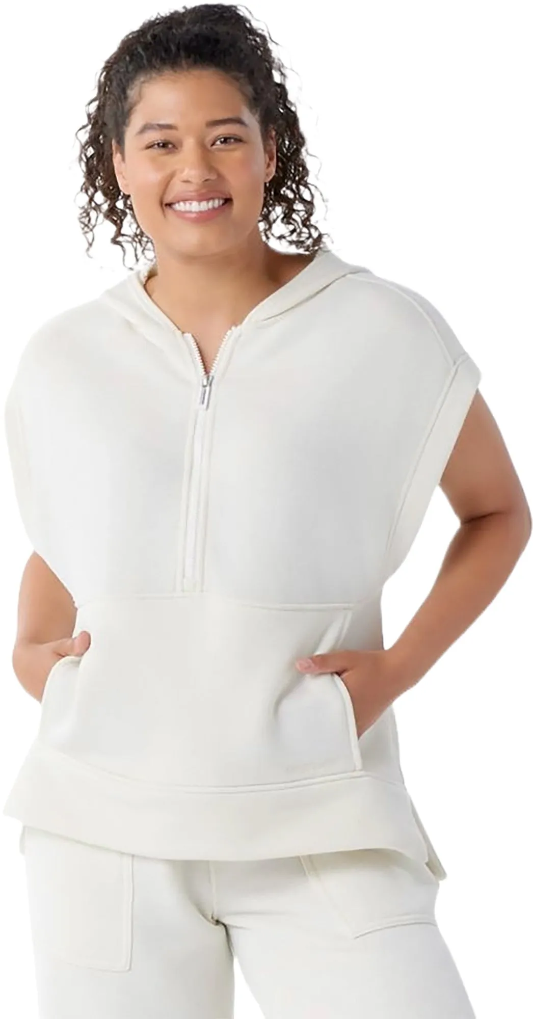 Recycled Terry Short Sleeve Hoodie Sweatshirt - Women's|-|Chandail à capuchon à manches courtes en tissu éponge recyclé - Femme sold by Altitude Sports product image thumbnail 2